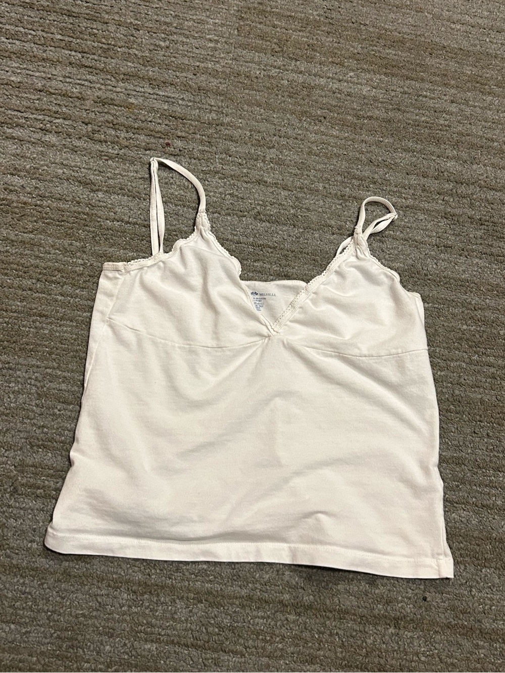 Brandy Melville Cream Lace-Trim Spaghetti Strap Cami